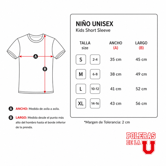 Polera U. de Chile Niño/a (AZUL) - CHUNCHITO - Poleras de la U