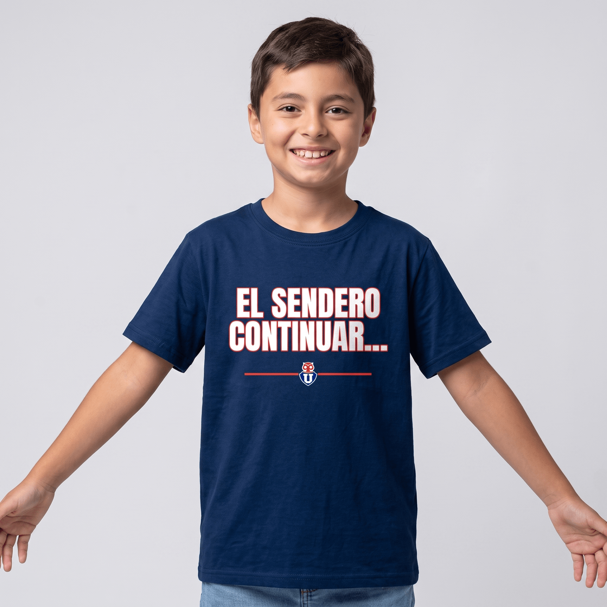 Polera U. de Chile Niño/a (AZUL) - EL SENDERO - Poleras de la U