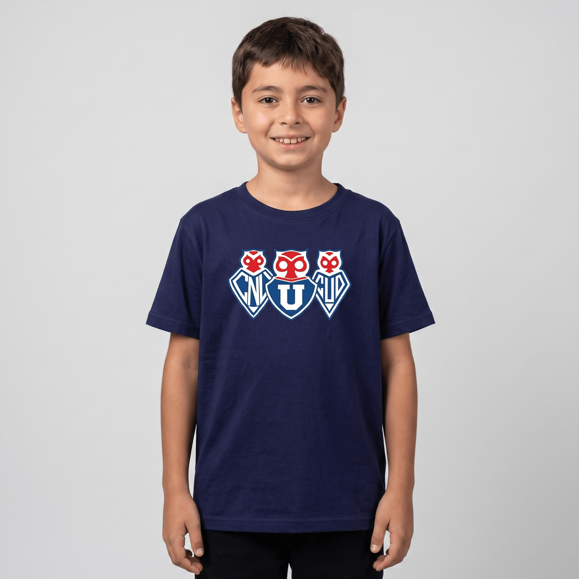 Polera U. de Chile Niño/a (AZUL) - LOGOS HISTORICOS (Niño) - Poleras de la U