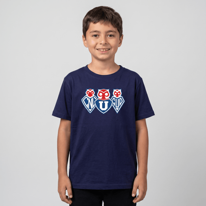 Polera U. de Chile Niño/a (AZUL) - LOGOS HISTORICOS (Niño) - Poleras de la U