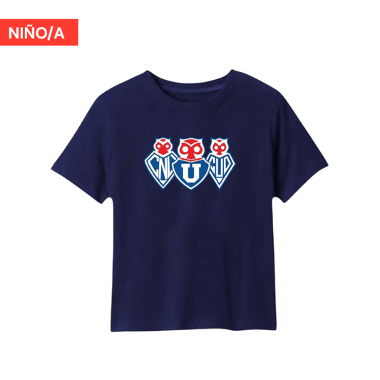 Polera U. de Chile Niño/a (AZUL) - LOGOS HISTORICOS (Niño) - Poleras de la U