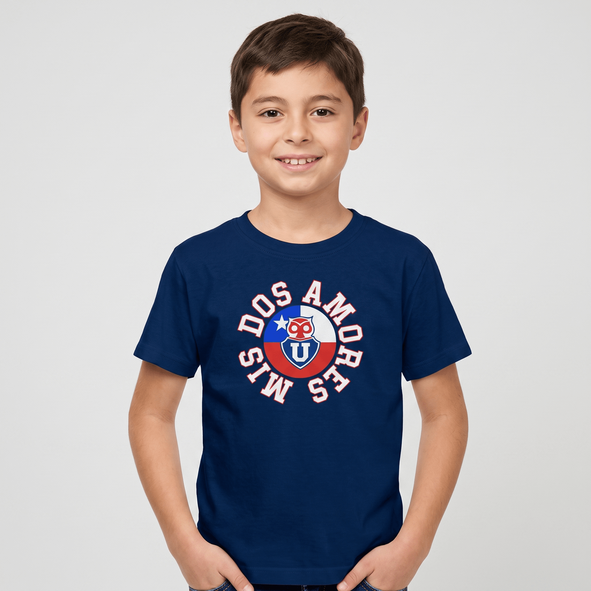 Polera U. de Chile Niño/a (AZUL) - MIS DOS AMORES - Poleras de la U