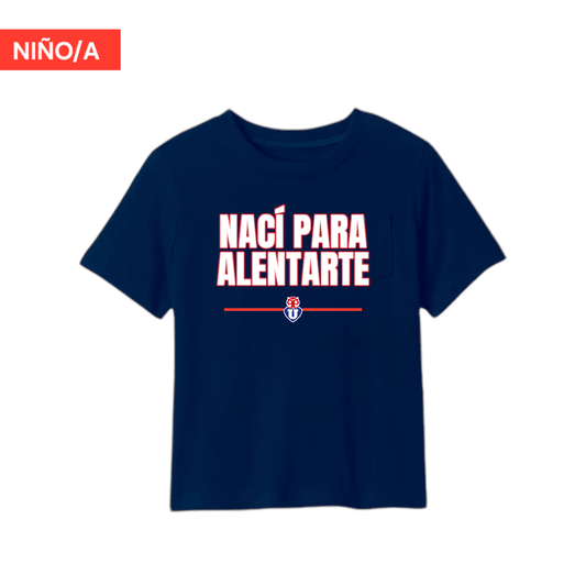Polera U. de Chile Niño/a (AZUL) - NACÍ PARA ALENTARTE - Poleras de la U
