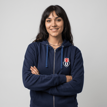 Polerón con Cierre U. de Chile (AZUL) - ESCUDO U. DE CHILE - Poleras de la U