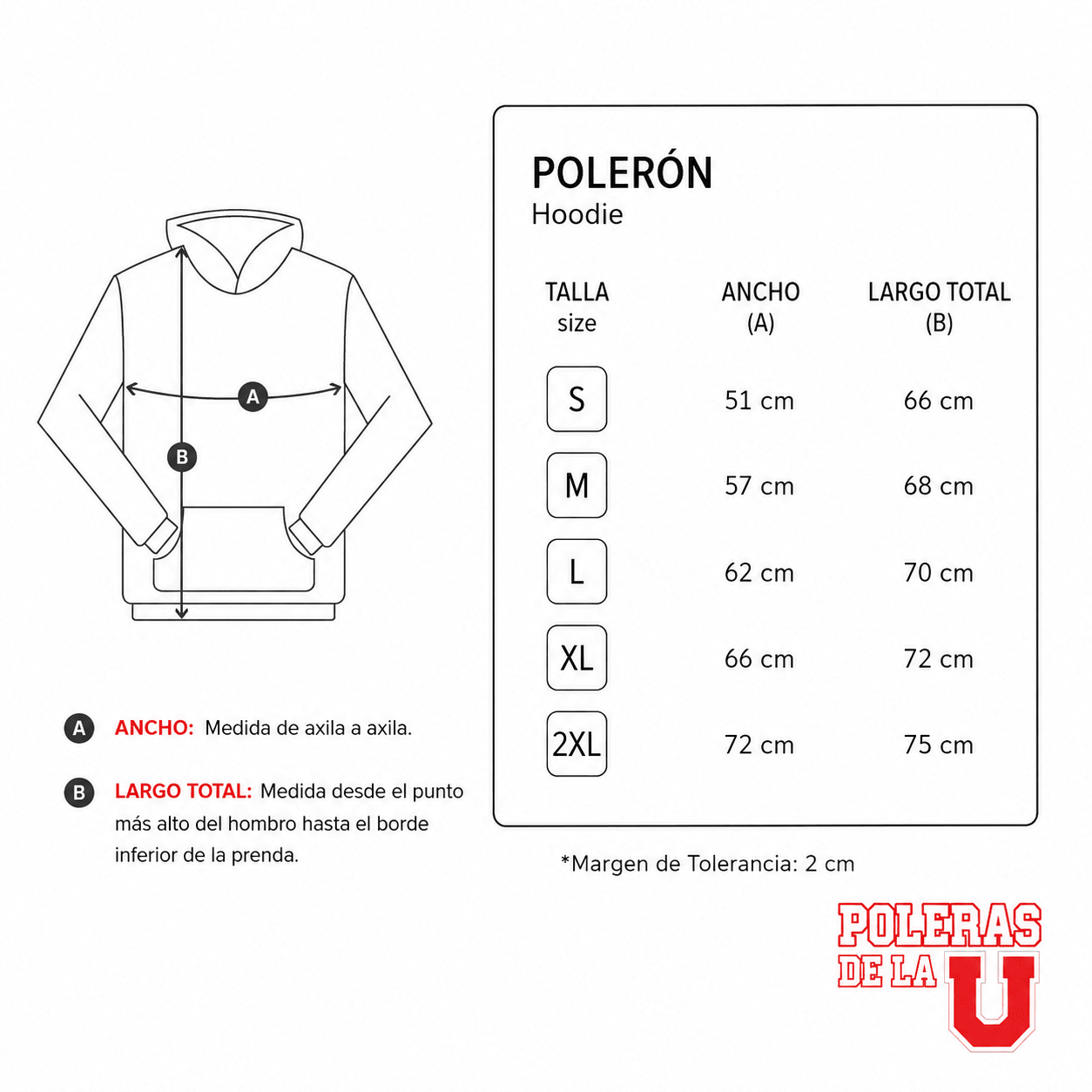 Polerón U. de Chile (AZUL) - LOGOS HISTORICOS - Poleras de la U