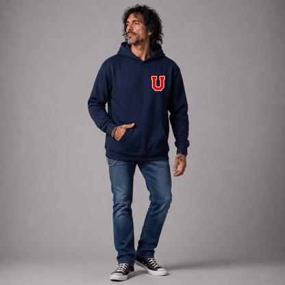 Polerón U. de Chile (AZUL) - LA "U" (en el corazón) - Poleras de la U