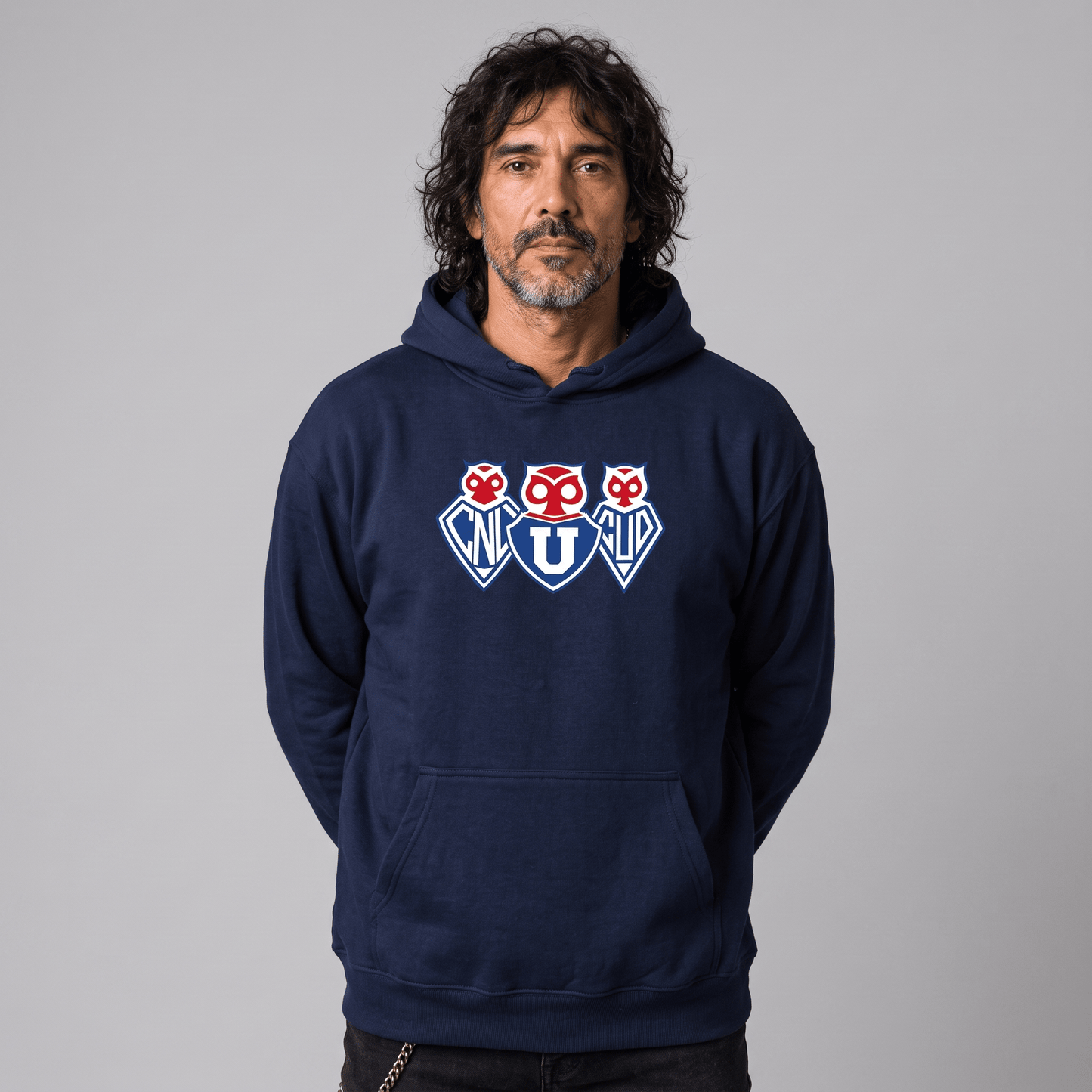 Polerón U. de Chile (AZUL) - LOGOS HISTORICOS - Poleras de la U