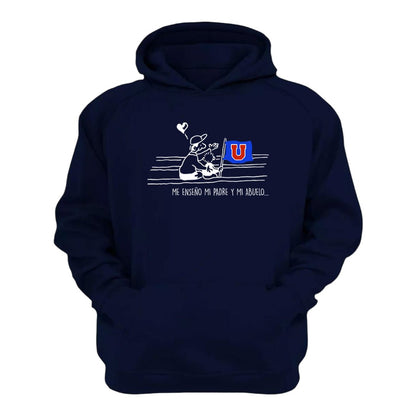 Polerón azul U. de Chile Me Enseñó Mi Padre | Poleras de la U