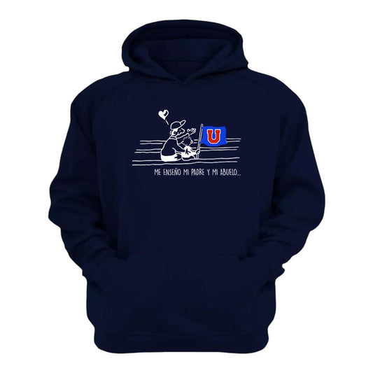 Polerón U. de Chile (AZUL) - ME ENSEÑO MI PADRE... - Poleras de la U
