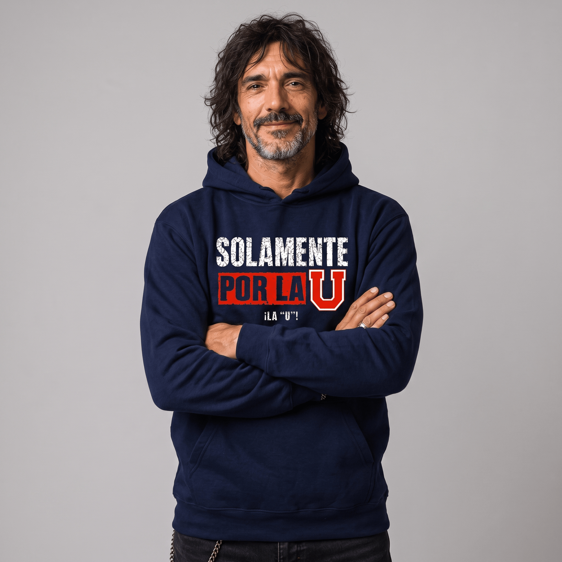 Polerón U. de Chile (AZUL) - SOLAMENTE POR LA "U" - Poleras de la U
