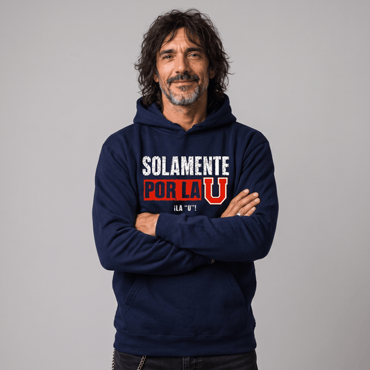 Polerón U. de Chile (AZUL) - SOLAMENTE POR LA "U" - Poleras de la U