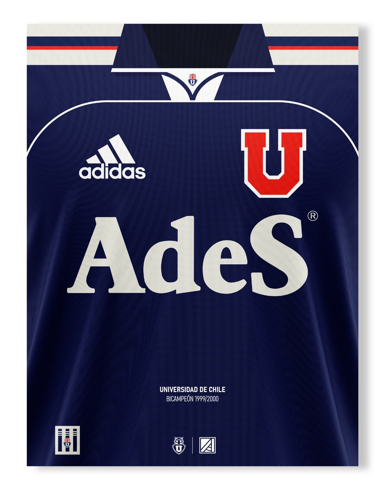 Póster U. de Chile - Camiseta 1999-2000 - Poleras de la U